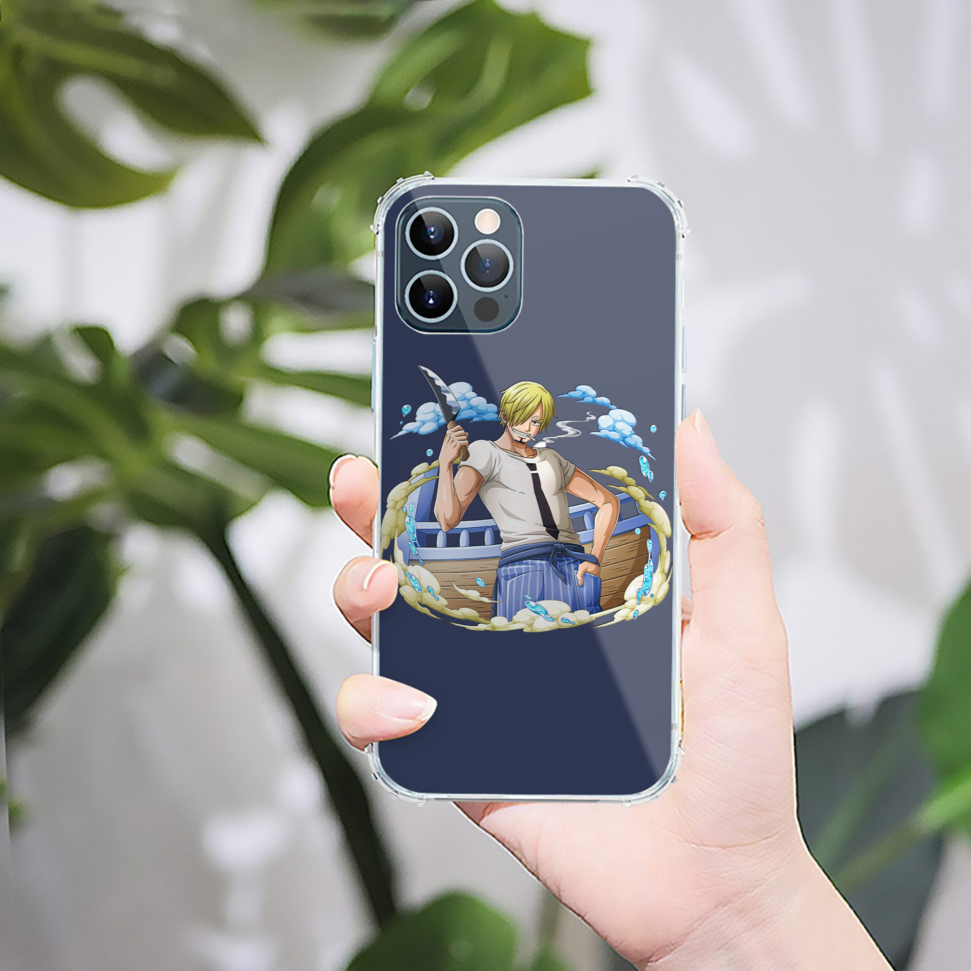 （画像用） ワンピース サンジ ONE PIECE Sanji 【iPhone 12シリーズ対応】透明スマホケース（クリアソフトケース）